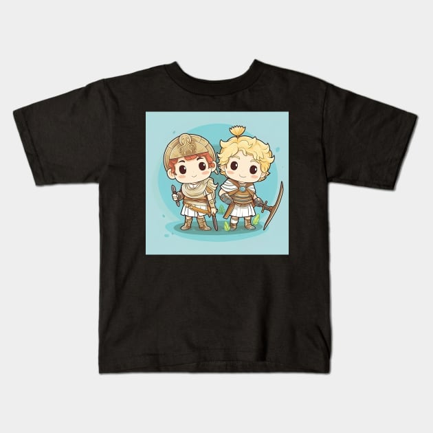 Castor and Pollux Kids T-Shirt by ComicsFactory